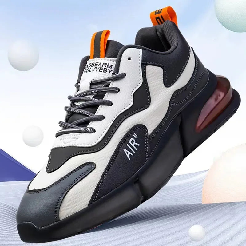 Leather Men's Shoes Comfortable Platform Sneakers for Men Casual Shoes Non Slip Wear-resistant Men Tennis Shoes Neakers...