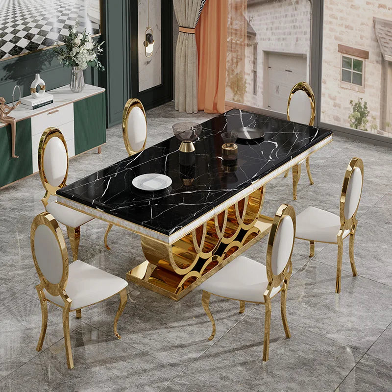 Home Furniture Luxury Modern Dining Room Sets Dining Table and Chairs Dining Table Sets Comedores Mesa De Comedor - Kimlud