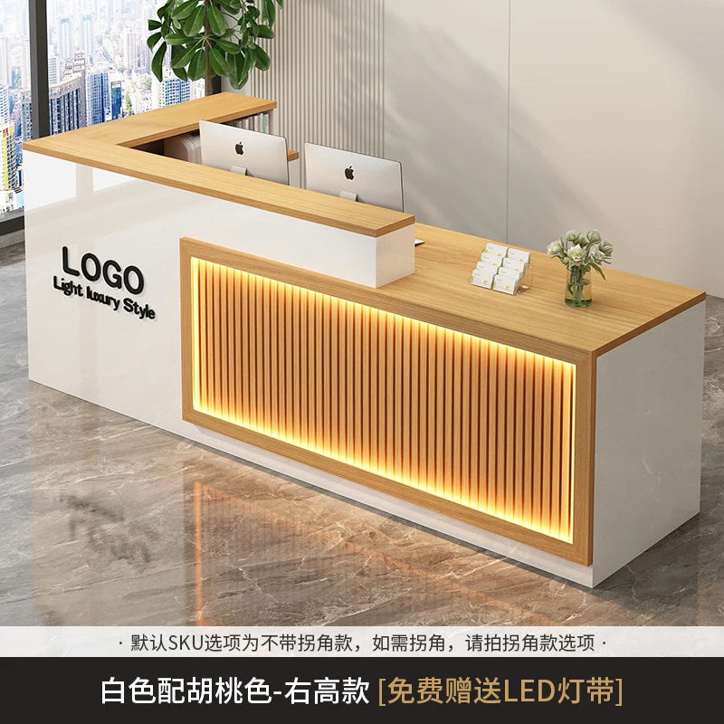 Simple Salon Luxury Reception Desk Decorations Custom Reception Desk Beauty Mostrador Recepción Commercial Office...