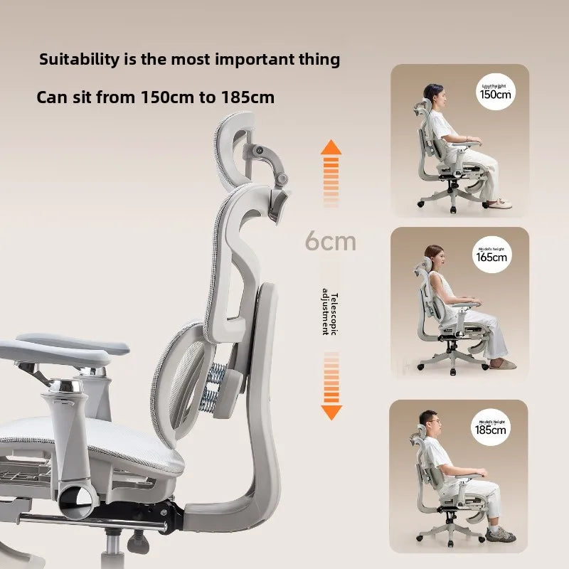 Esports Ergonomic Lift Chair Bedroom 6D Armrest Lumbar Support Computer Chair Household Comfortable Office Backrest Chair - Kimlud