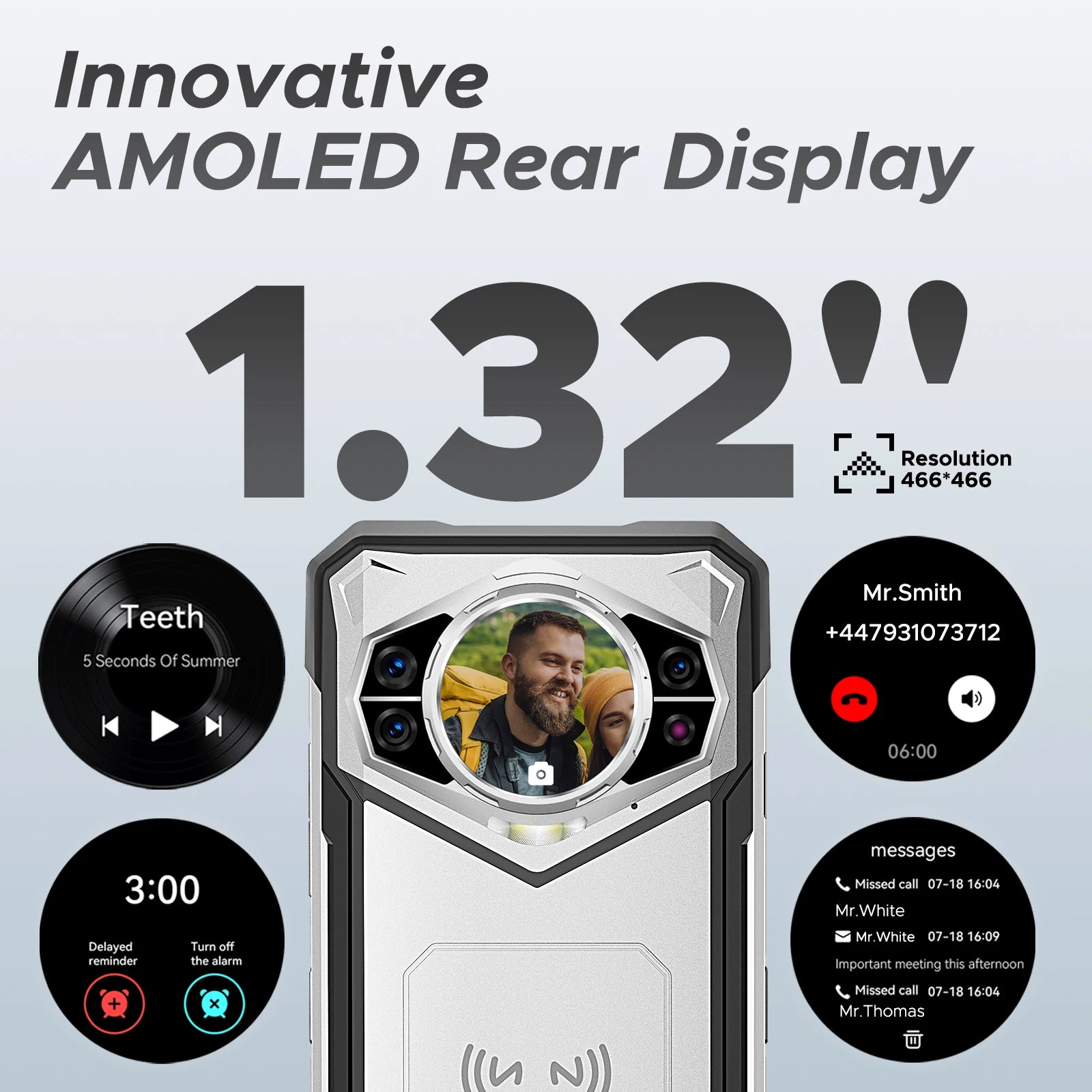 DOOGEE S200 5G Rugged Phone 1.32" Rear Display 12GB 256GB 6.72" 120Hz 100MP AI Main Camera 10100mAh Battery 33W Smartphone - Kimlud