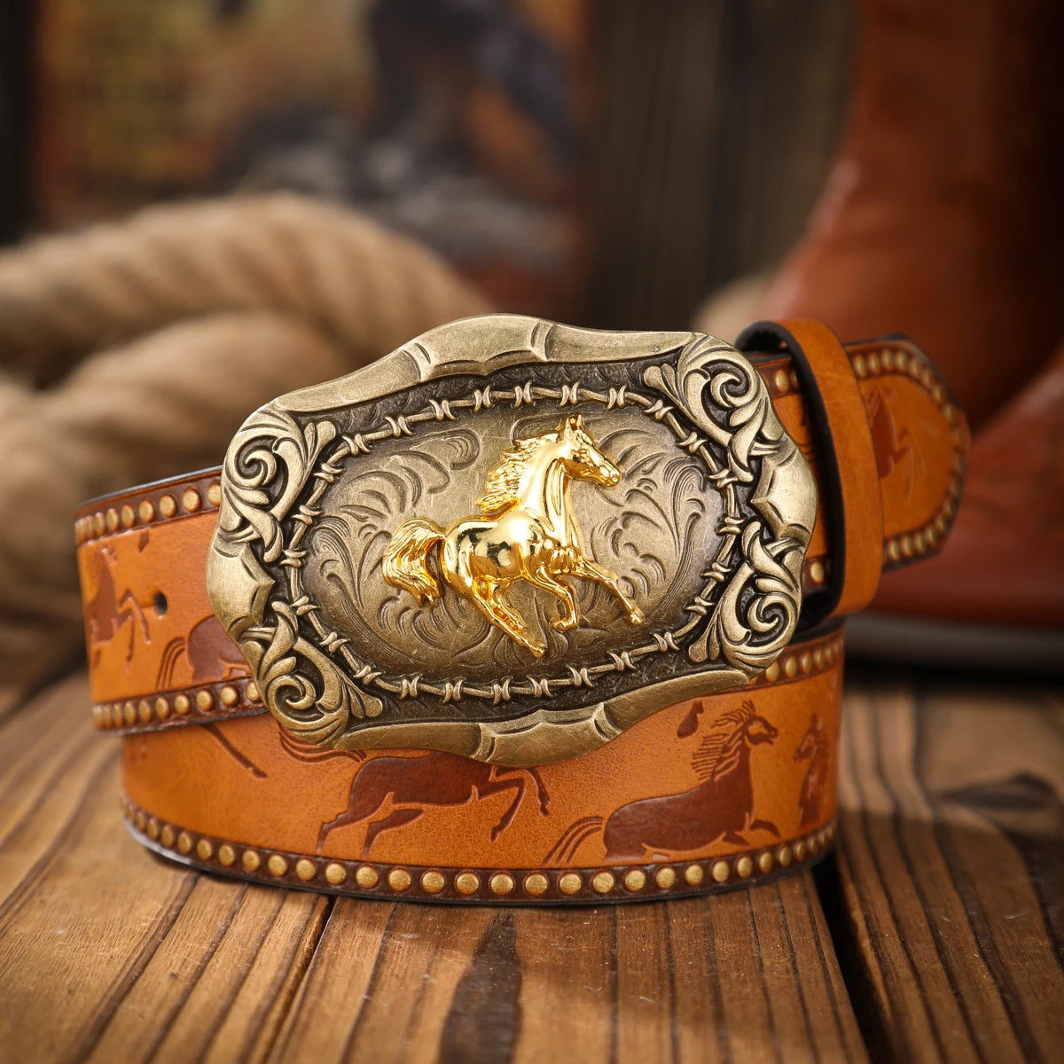 Vintage and fashion collision! PU leather alloy buckle waistband, for both men and women, to create a personalized western styl