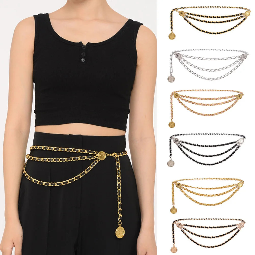 Metal Tassel Chain Waist Chain Belt For Women Temperament Retro Pendant Decoration Simple Durable Thin Belt | Kimlud Mid...