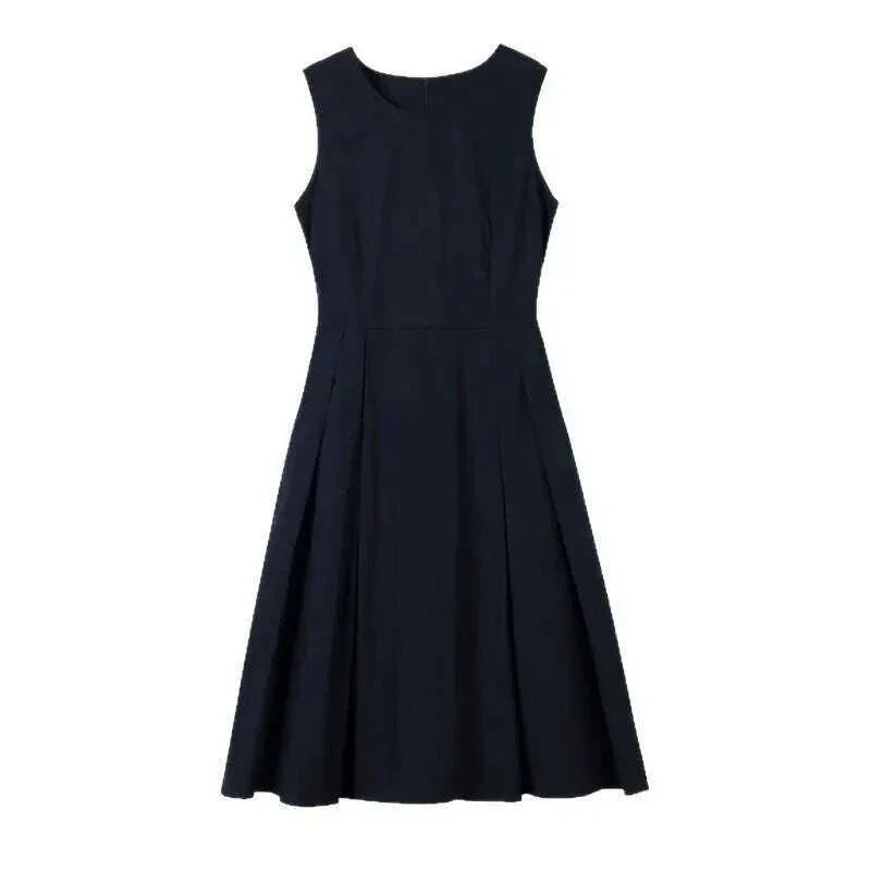 French Vintage Design Unique Summer New Hepburn Style Goddess Elegant Sleeveless Dress Fairy System Women's Dress China Origin