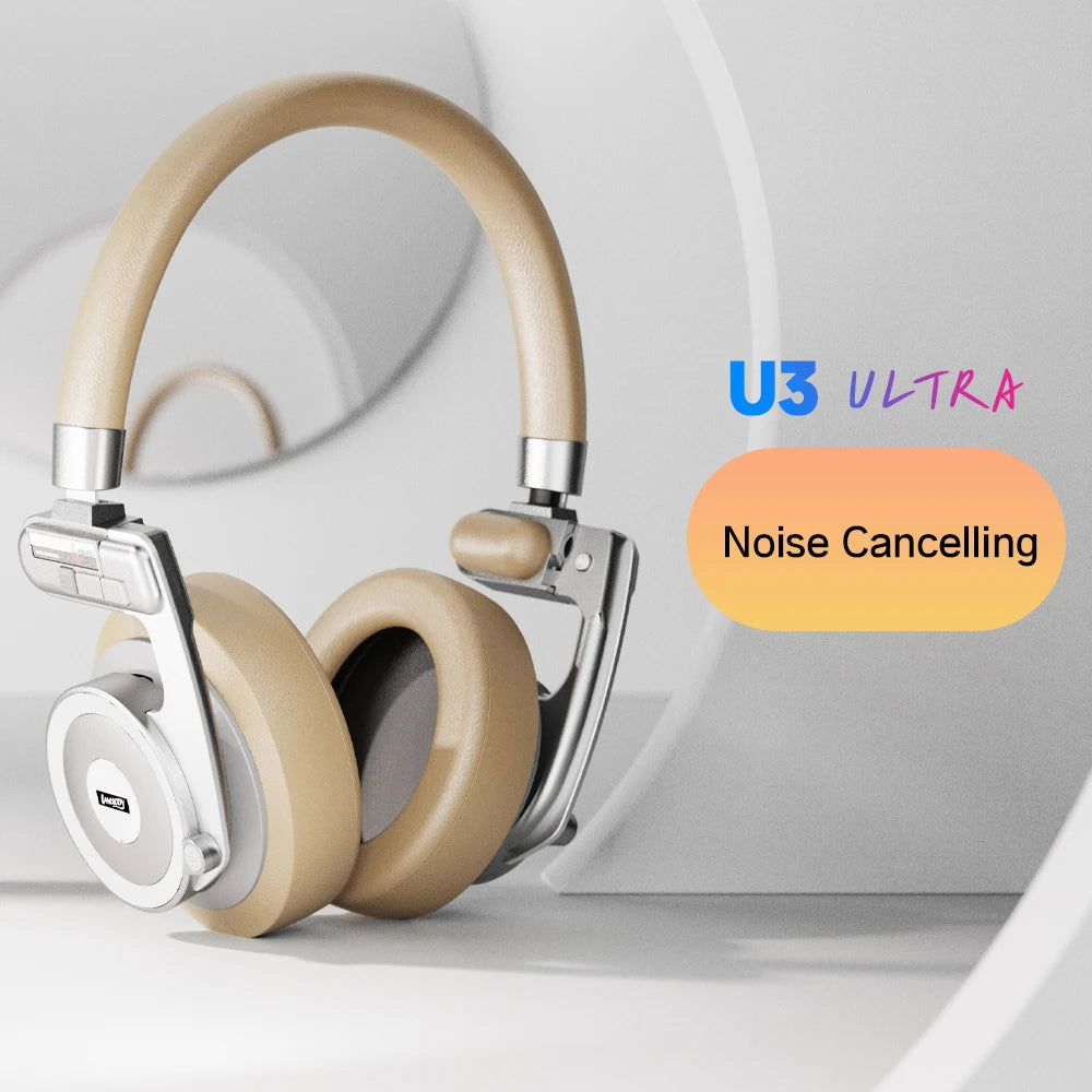 UMELODY U3 ULTRA Active Noise Cancelling ANC Retro Wireless Bluetooth OVER-EAR ON-EAR metal Headphones Headset
