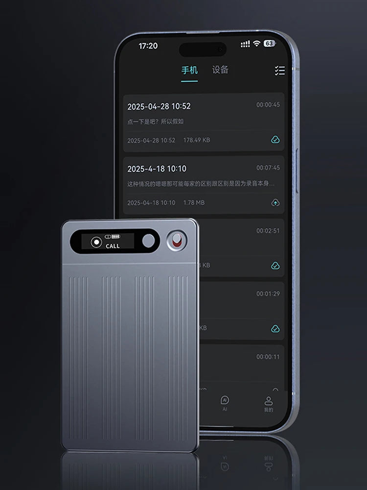 64G AI Voice Recorder Transcribe & Summarize Audio Recorder with Case Transcribe & Summarization with ChatGPT for Meetings/Calls