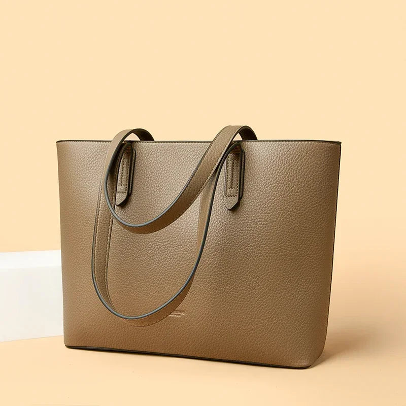 Genuine High Quality Large Capacity Shoulder Bag Female Tote Bag New Luxury Designer Handbag For Fashion Women Brand Shopper Bag - Kimlud