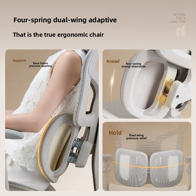 Esports Ergonomic Lift Chair Bedroom 6D Armrest Lumbar Support Computer Chair Household Comfortable Office Backrest Chair - Kimlud