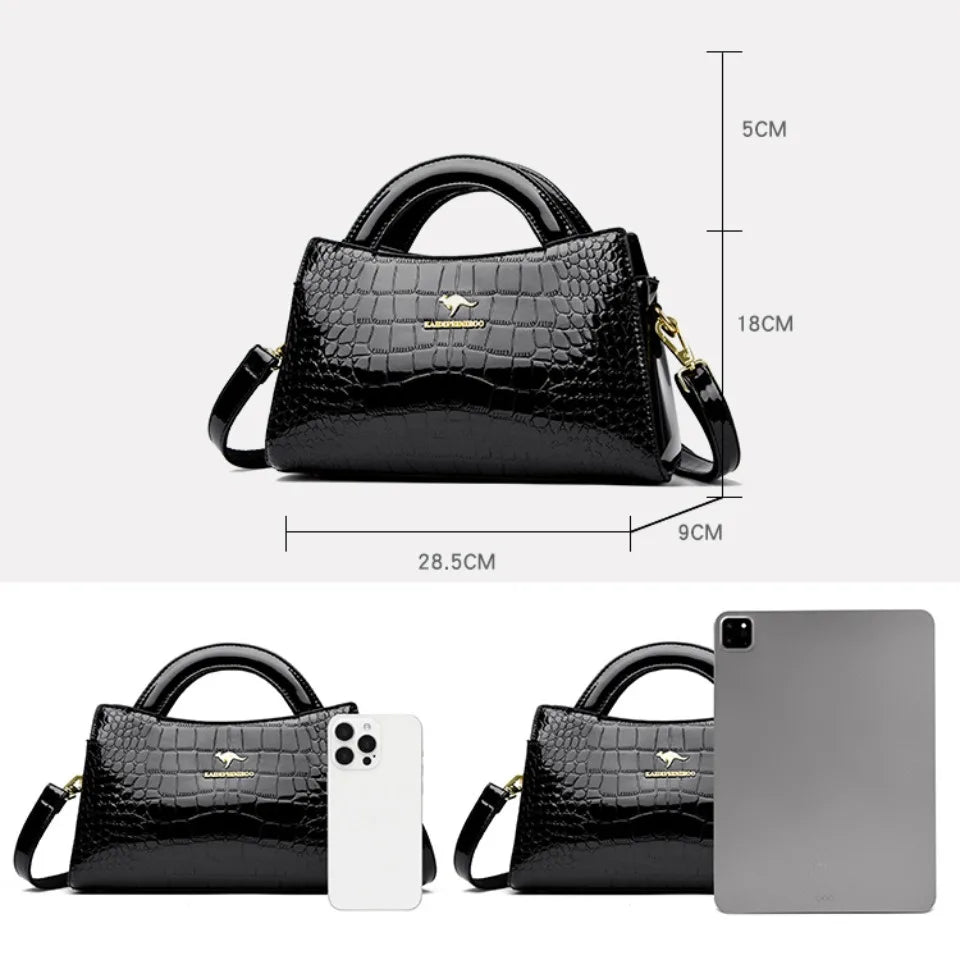 KAIDIFEINIROO Kangaroo Brand Alligator Pu Leather Shoulder Crossbody Bag Clutch Hand Bags for Mother Small Women Handbags New