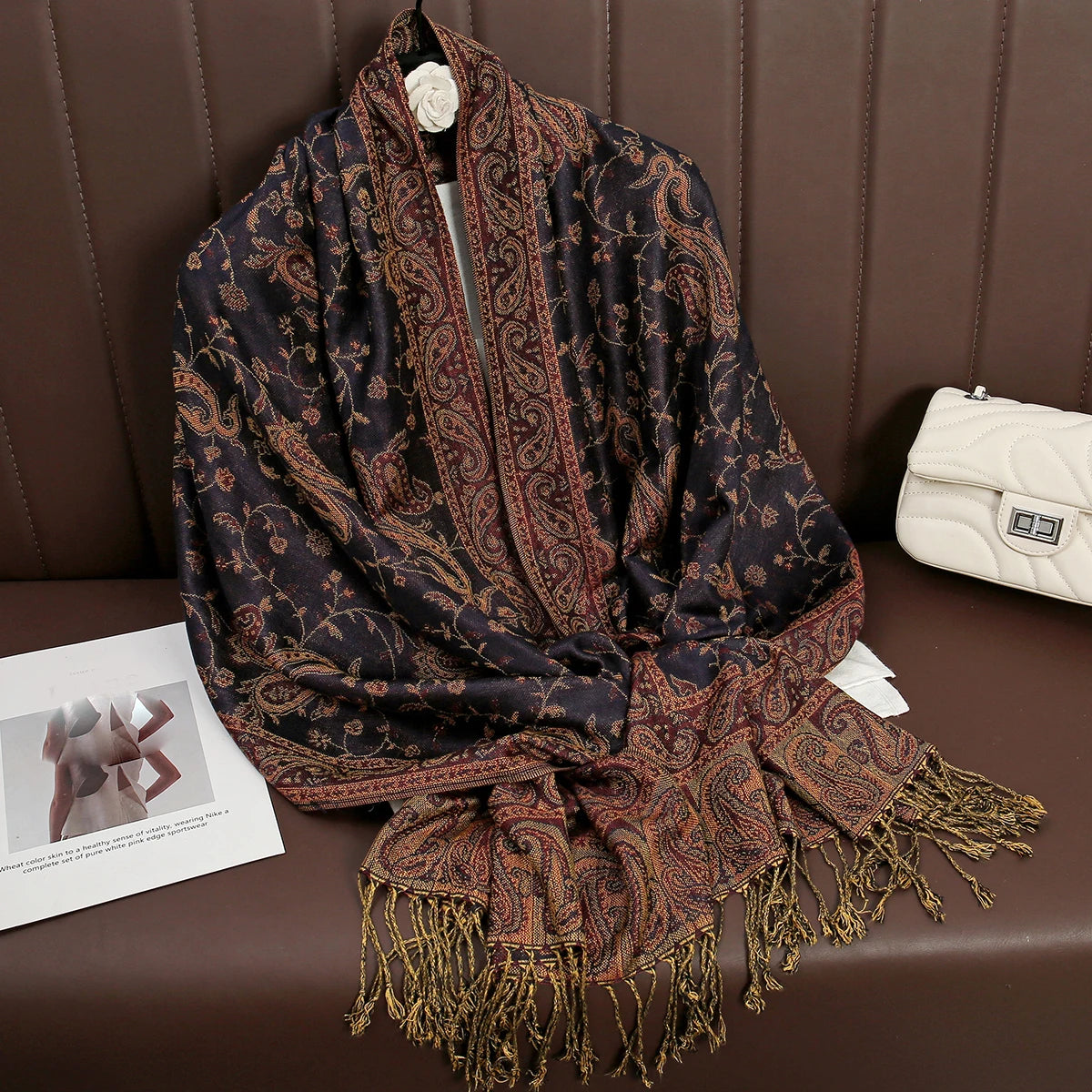 Luxury Brand Autumn Cashmere Pashmina Shawl Lady Wrap Warm Winter Scarves Design Print Female Foulard Cotton Stoles...