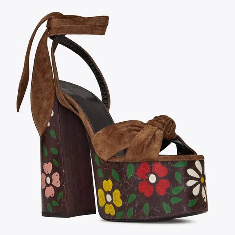 MStacchi Women's Sandals High Platfrom Chunky Heels Shoes Summer Peep Toe Ankle Strap High Heels Party Shoes Sandalia Feminina - Kimlud