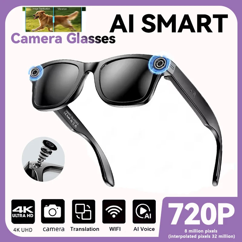 2026 New Upgrade smart glasees With Camera Video Recording AI Photo Recognition Bluetooth Call Translation Voice...
