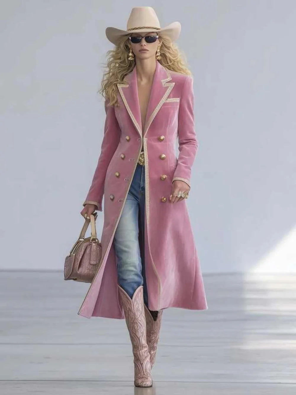 Temperament Women Long Jacket Double Breasted Notch Collar Ladies Prom Evening Formal Occasions Wear Custom Made