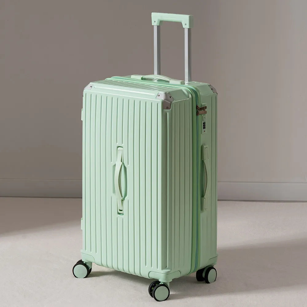 30/32-inch Large Size Luggage Multifunctional Cup Holder and Mobile Phone Holder Aluminium Framed Travel Suitcases Trip Cabin - Kimlud