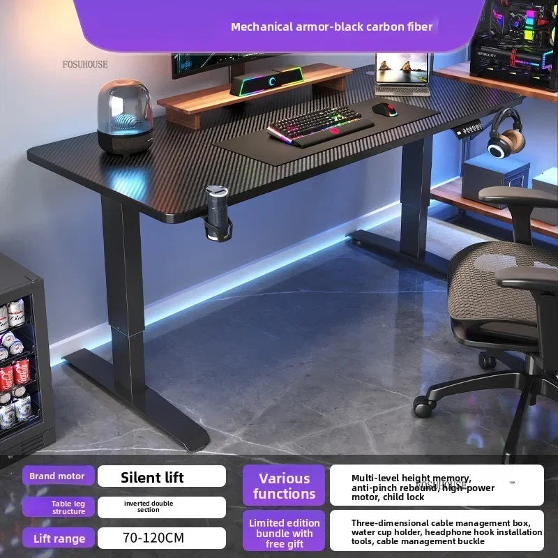 Height-adjustable Electric Computer Desk Office Furniture Bedroom Desktop Gaming E-sports Table Modern Home Office Study Desks Z - Kimlud