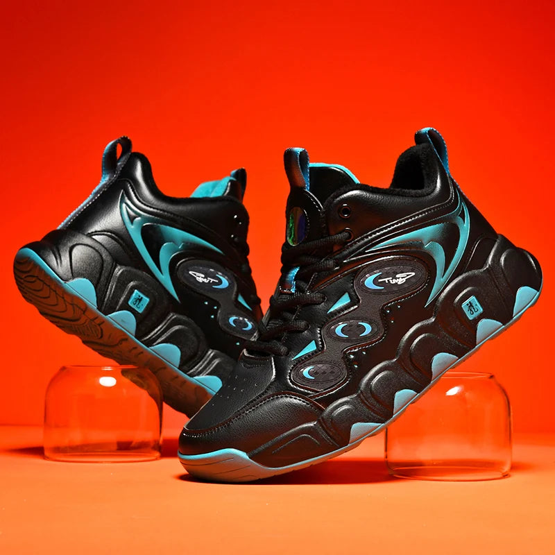 Trendy Men Shoes High Top Men Basketball Shoes Wear-resisting Non-slip Casual Sports Shoes Man Outdoor Fitness Training Sneakers