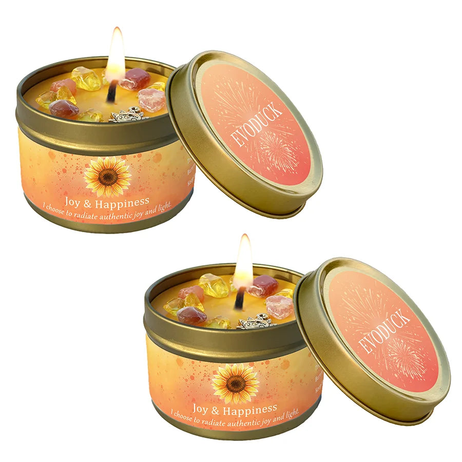 Scented Candles 3oz Law of Attraction Joy Happiness Manifestation Energy Boosting Christmas Home Decoration Candle Holders Gift