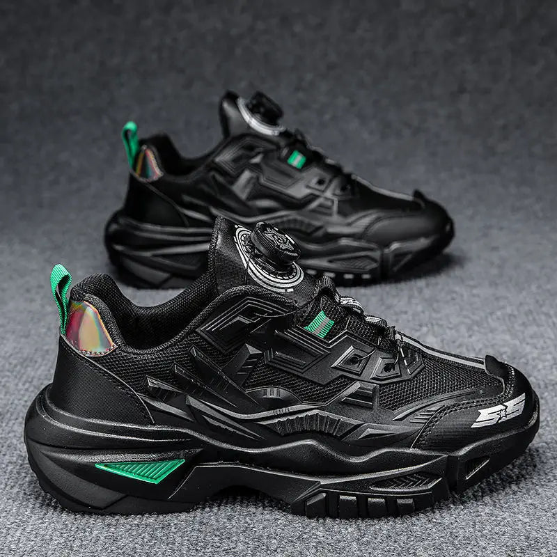 Men's Sport Shoes Thick Bottom Casual Style Fall Fashion Trendy Brand Hong Kong Style Old Dad Shoes Breathable Mesh Upper - Kimlud