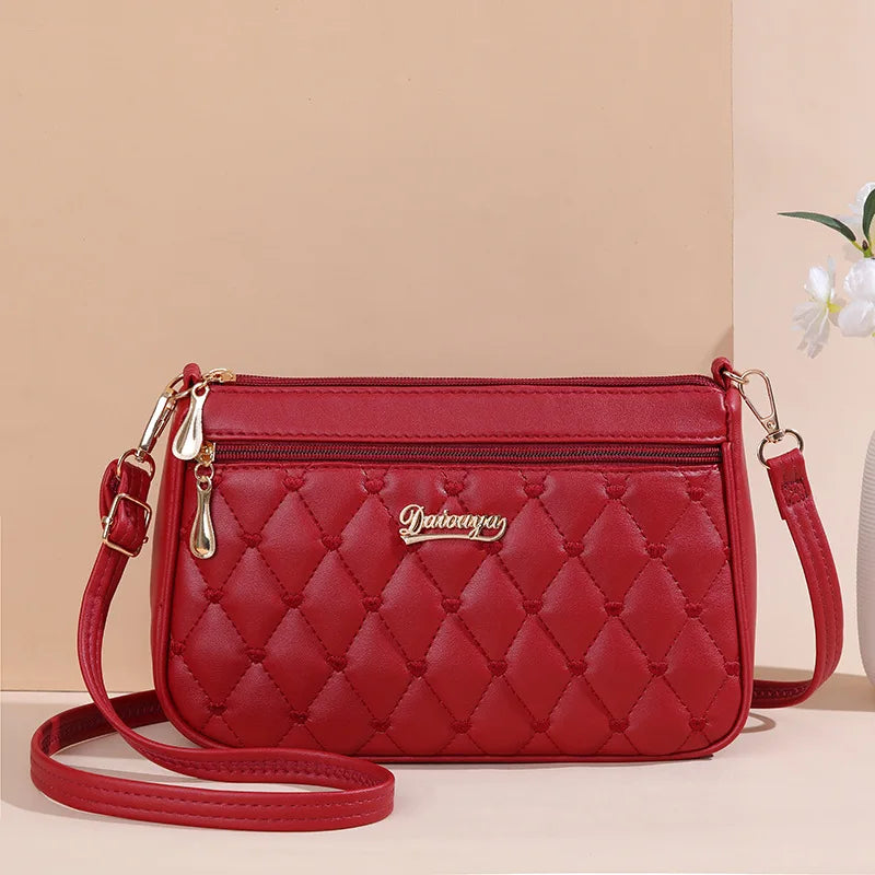 Embroidery Messenger Bags Women Leather Handbags Bags for Women Sac a Main Ladies hair ball Hand Bag | Kimlud Mid Range Bag