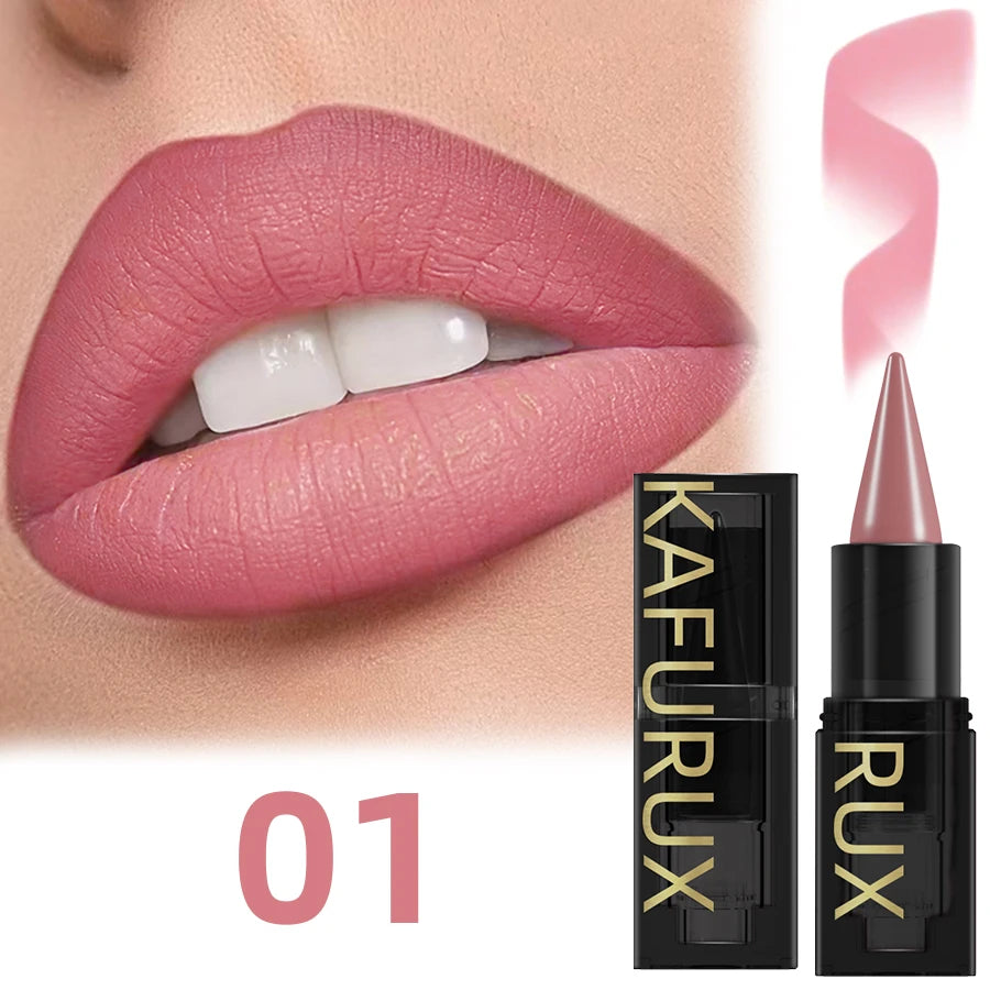 15 Colors Lipstick Waterproof Sexy Red Matte Contour Tint Lipstic Pen Long-lasting Lipliner Pen Non-stick Cup Lip Makeup for Wom