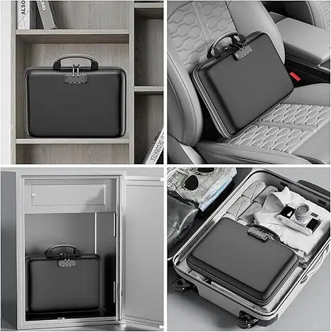 Fireproof Waterproof Document Bag Portable Hard Case for Certificates Passports Gun Safe | Kimlud Luxury Bag