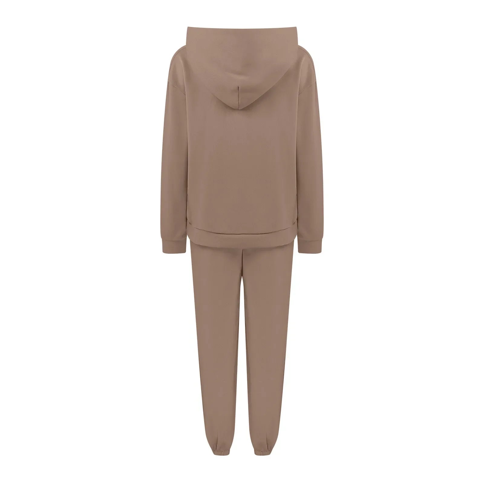 Women's Tracksuit Casual Solid Long Sleeve Hooded Sport Suits Autumn Warm Hoodie Sweatshirts and Long Pant Fleece Two Piece Sets