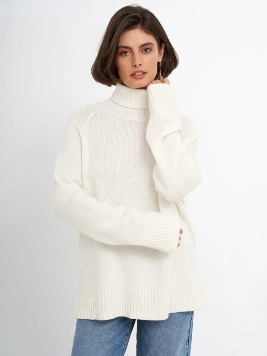 Blubelle Women Turtleneck Sweater Autumn Thick Warm Pullover Tops NEW Winter Oversized Casual Loose Knitted Jumper Female pull