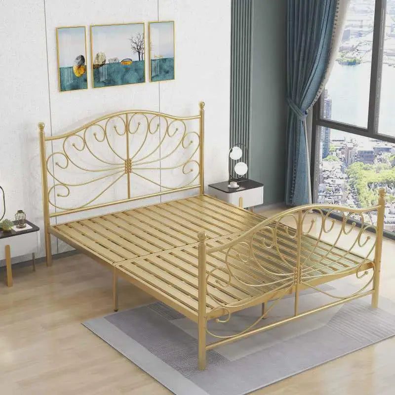 Princess Metal Bed Modern High Quality Frame Sleeping Designer Bedroom Bed Aesthetics Unusual Letto Matrimoniale Furniture