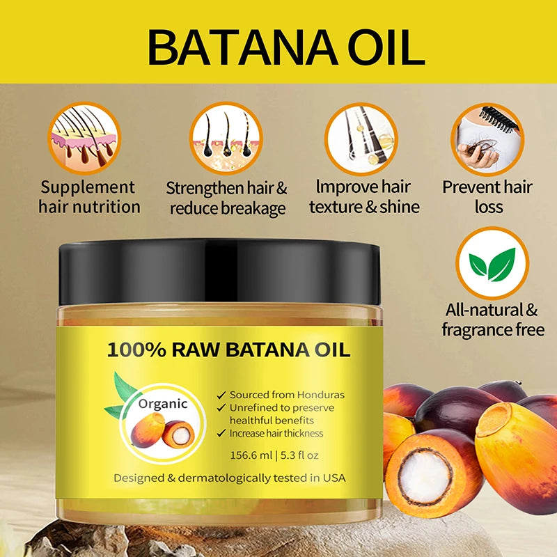 Batana Oil For Scalp And Hair Care, Palm Oil Enriched, Plant Extracts, Scalp And Hair Care Product | Kimlud Mid Range Batana