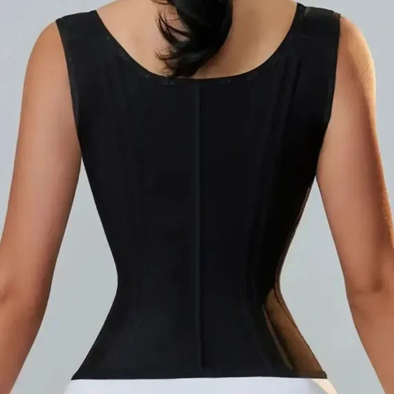 Fajas Colombianas Body Shaper Shapewear Women Vest Tops Double Compression Waist Trainer Corset Adjustable Zipper and Hook-eyes - Kimlud