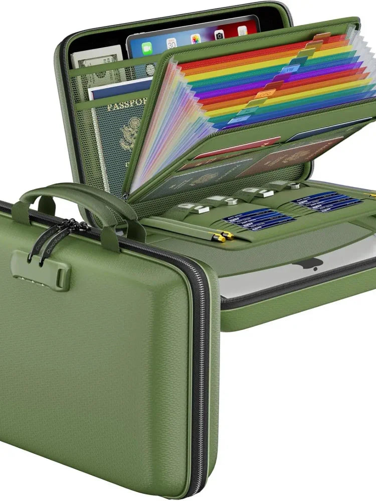 Fireproof Waterproof Document Bag Portable Hard Case for Certificates Passports Gun Safe | Kimlud Luxury Bag