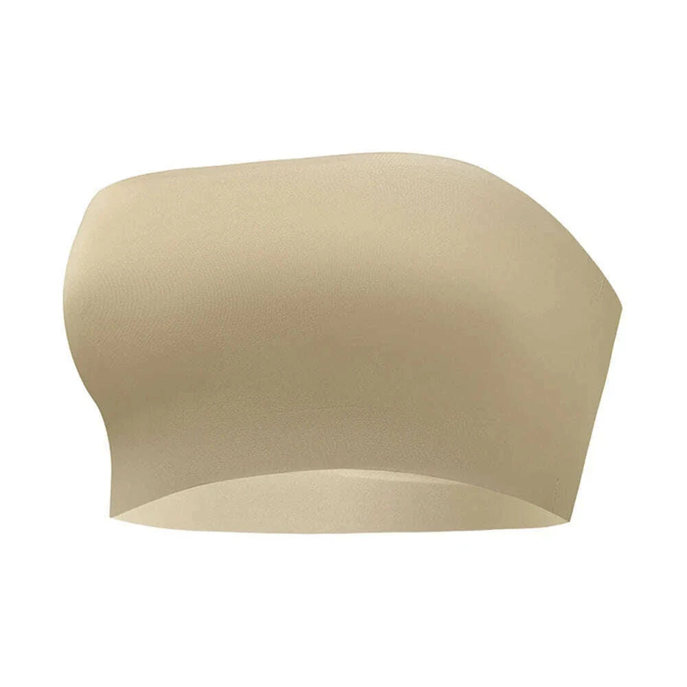 Varsbaby Women Tube Strapless Bra Chest Wrap Bandeau Unlined Seamless Breathable Comfortable Underwear Tops