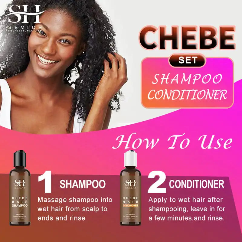 CHEBE Hair Growth Shampoo Conditioner Set Anti Hair Loss Treatment for Men Women Fast Thicken Regrowth Oil Beauty Health...