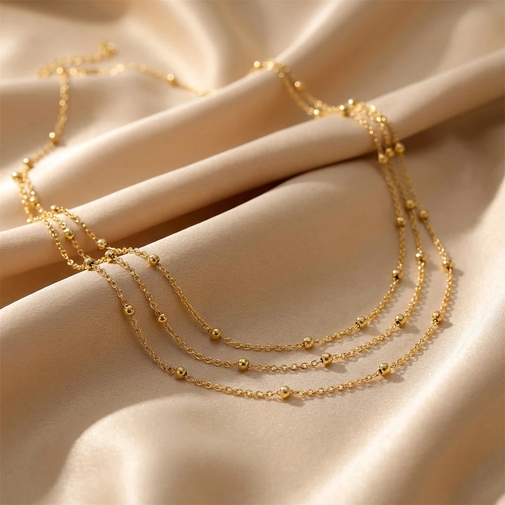 Sexy Gold Color Belly Chains for Women Minimalist Layered Beads Waist Chain Summer Beach Bikini Body Jewelry Accessories Gift - Kimlud