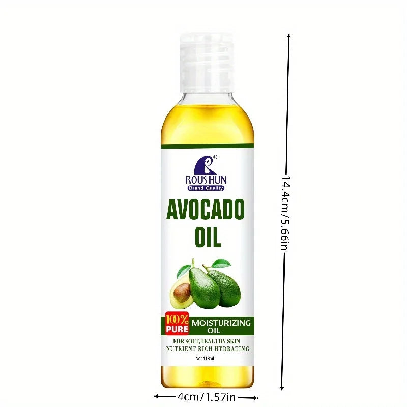 118ml Avocado Body Oil Moisturizing and Nourishing Skin Large Capacity Full Body Essential Oil for Body, Face, Hand, Lip, Eye,
