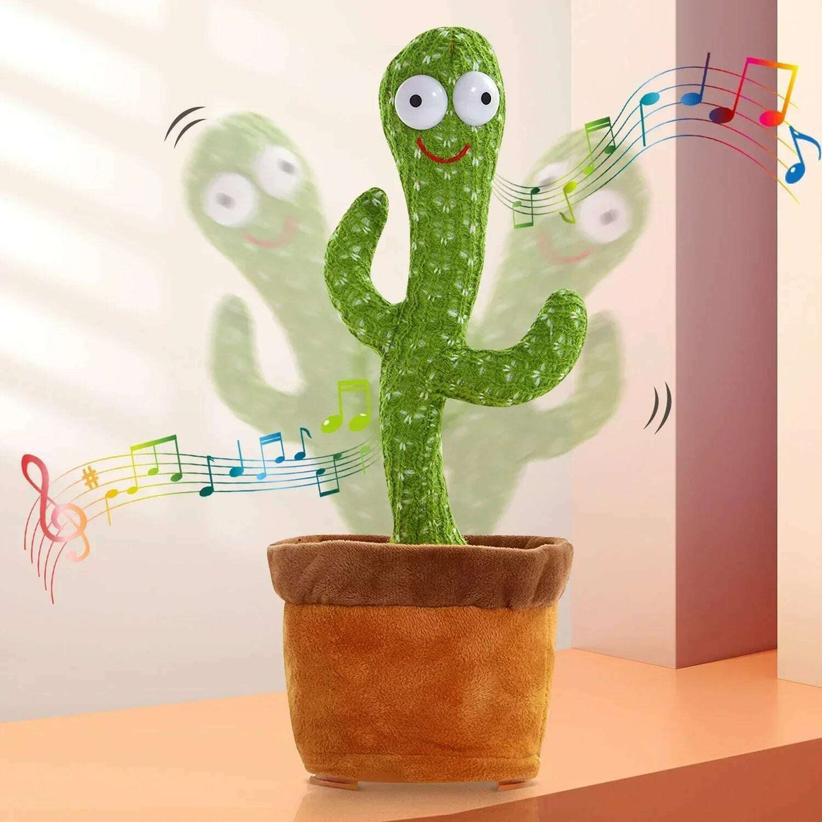 A Talking Cactus Toy That Can Be Charged, Recorded, and Repeated. Suitable for Spanish, English, and Arabic Voice Changer