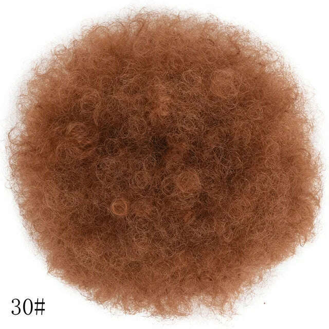 Afro Kinky Pony Tail Clip In on African Synthetic Hair Afro Puff Chignon Hairpiece For Women Drawstring Ponytail Kinky