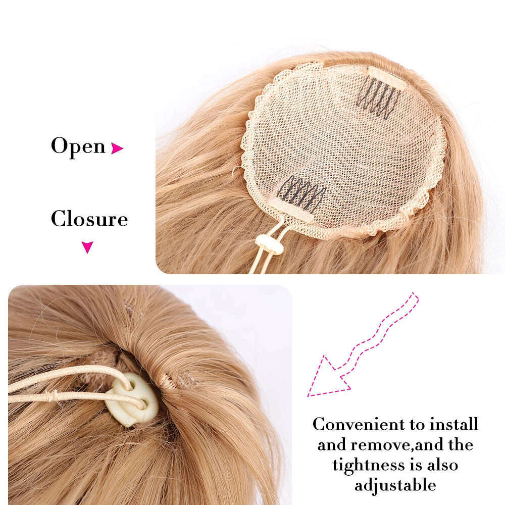 AISI BEAUTY Synthetic Ponytail Extensions for Women Long Wavy Fluffy Synthetic Ponytail Hairpiece Natural Soft Daily Use