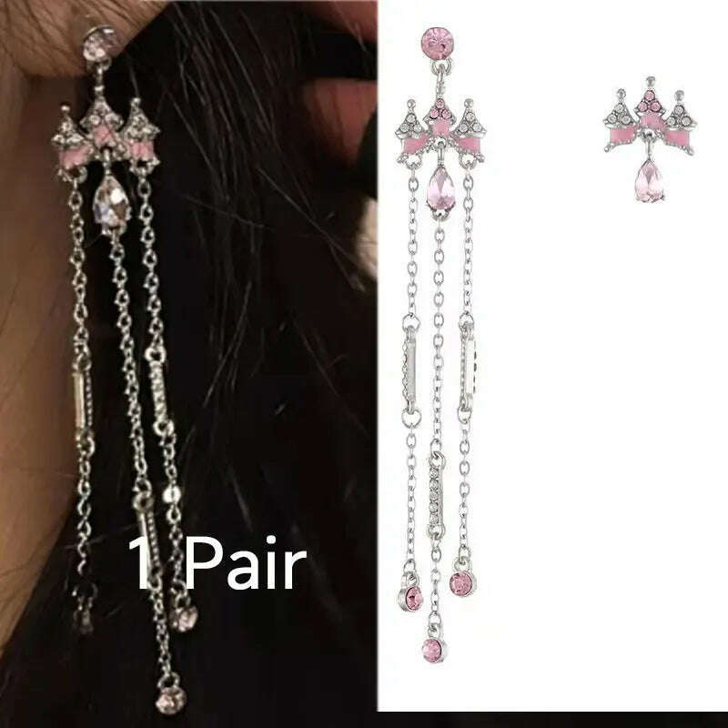 Alien Cyberpunk Transparent Zircon Metal Ear Hook for women men unisex Punk Ear bone clip Streetwear Accessory HUANZHI 2023 New