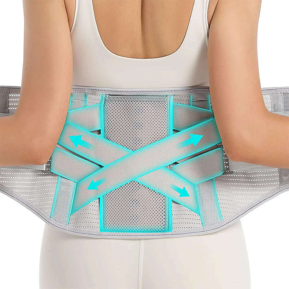 Back Brace for Lower Back Pain Relief - Back Support Belt with 3 Removable Stays for Women & Men for Herniated Disc, Sciatica