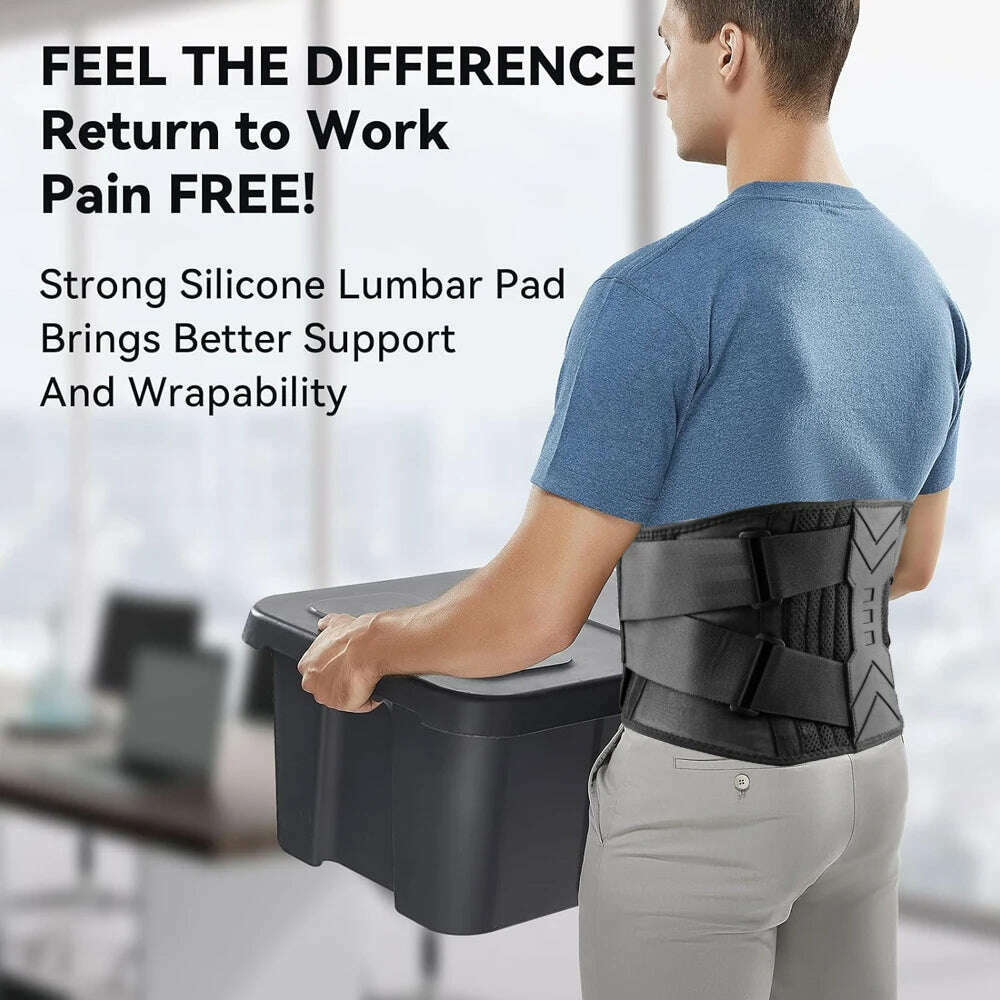 Back Brace for Lower Back Pain Relief - Herniated Disc, Sciatica, Scoliosis, Breathable Waist Support Belt, Lower Back Brace New