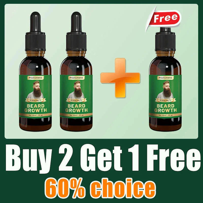 Beard Growth Serum quickly thickens and softens beards for longer, fuller beards