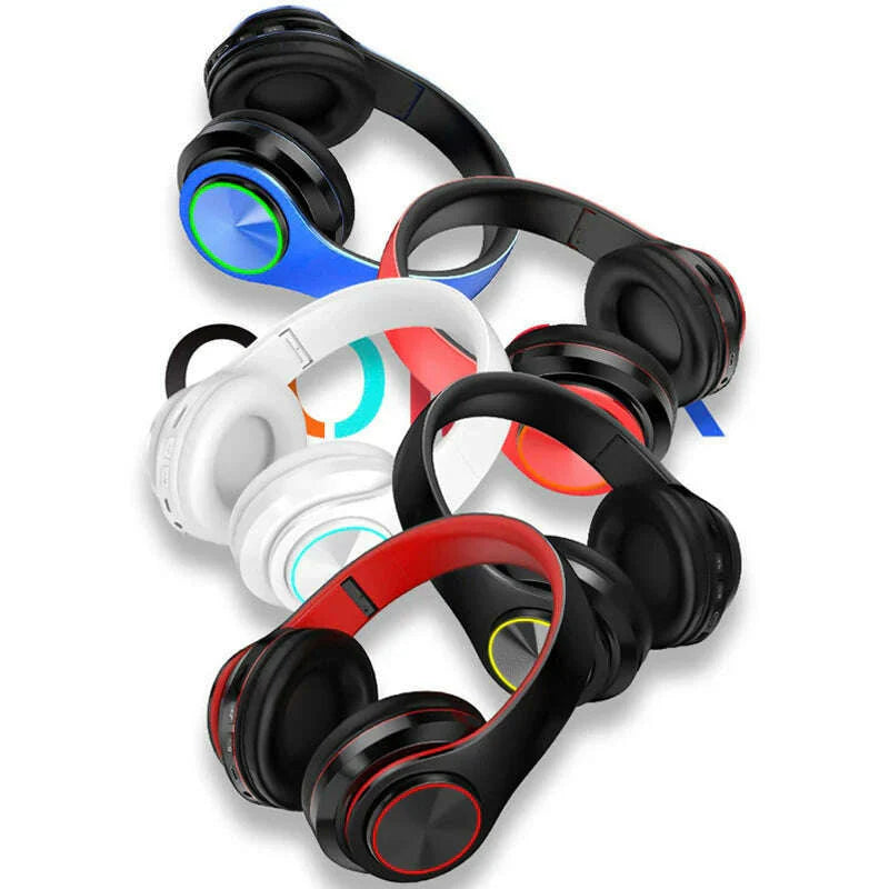 Bluetooth Headset Wireless Headphones Foldable HiFi Stereo Earphone With Mic Support SD Card For Xiaomi 10 9 Huawei P30 Phone