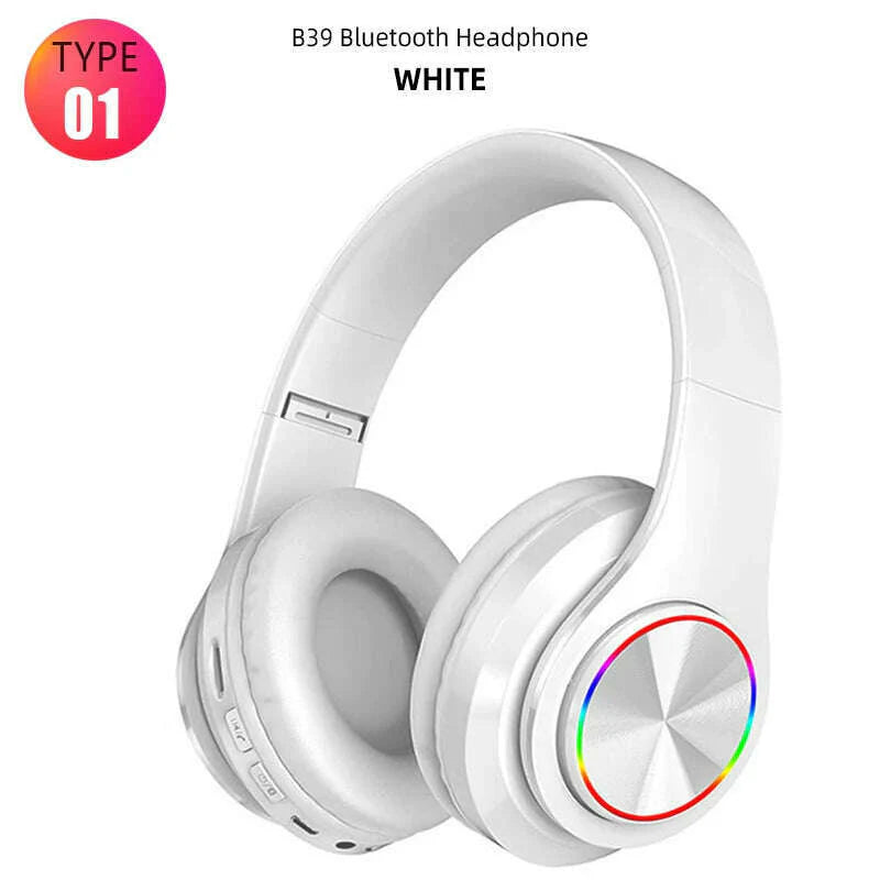 Bluetooth Headset Wireless Headphones Foldable HiFi Stereo Earphone With Mic Support SD Card For Xiaomi 10 9 Huawei P30 Phone