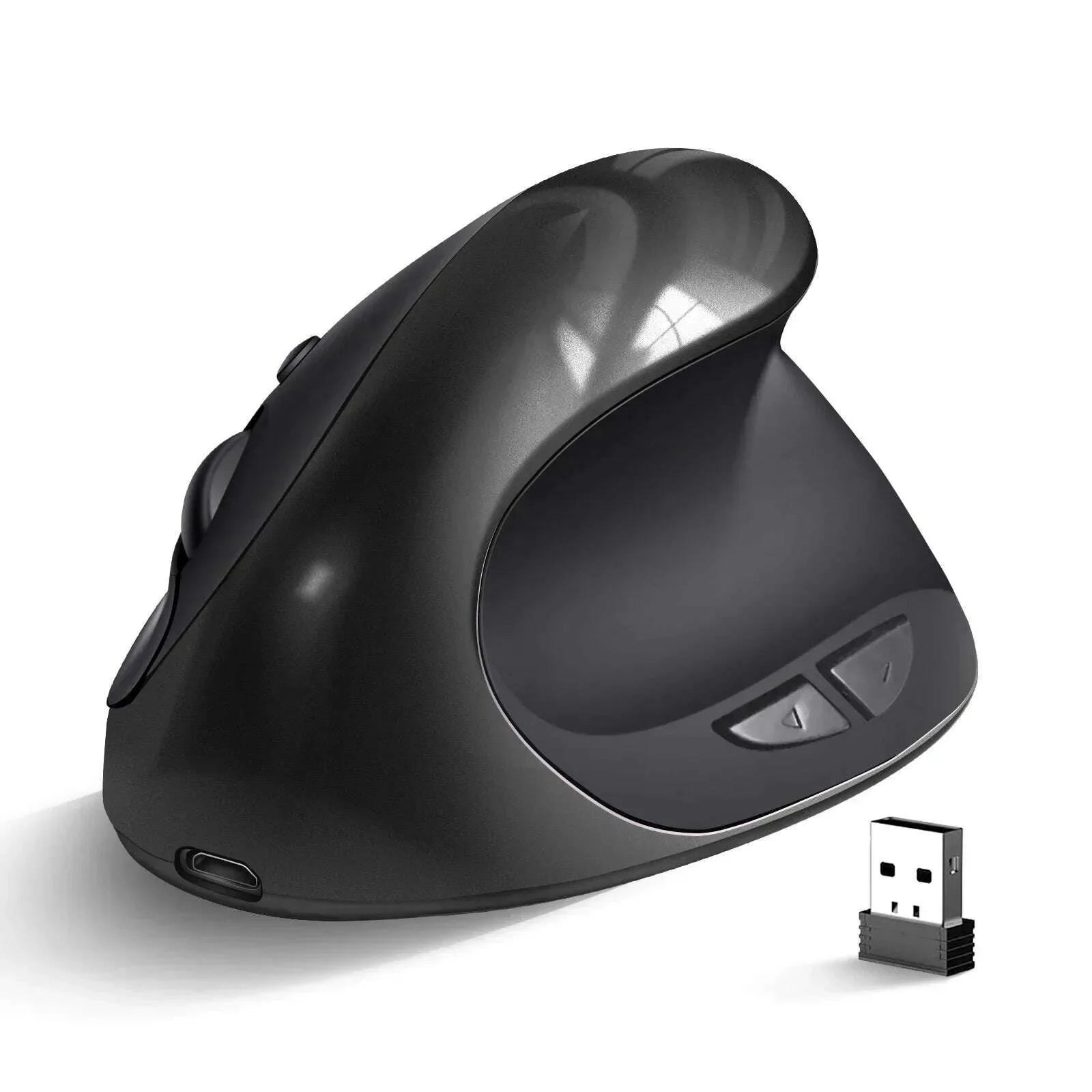 BTS-908 Hot Selling Rechargeable Vertical Mice Ergonomic Wireless Mouse 2.4G USB Receiver 1600 Adjustable DPI 6 Buttons Mouse
