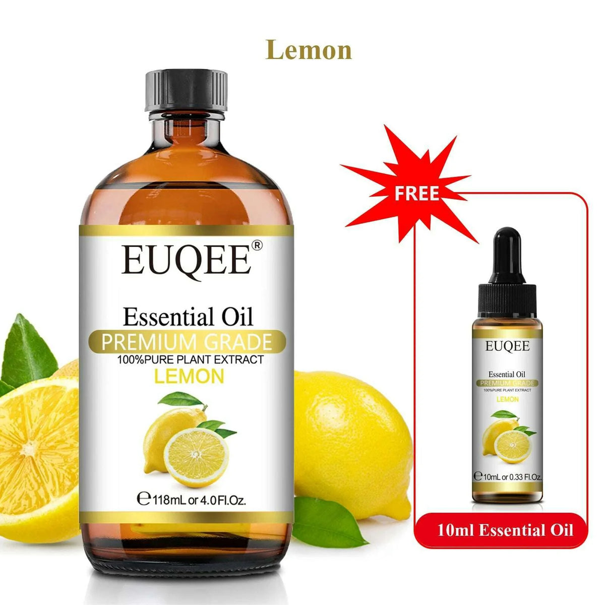 Buy 118ml Essential Oil Get 10ml Free 100% Pure and Natural Essential Oil with Dropper for Aromatherapy Diffuser Massage DIY