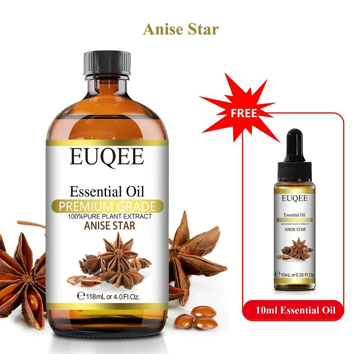 Buy 118ml Essential Oil Get 10ml Free 100% Pure and Natural Essential Oil with Dropper for Aromatherapy Diffuser Massage DIY