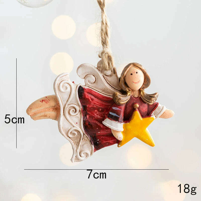 Christmas Santa Snowman Gingerbread Man Resin Pendant Christmas Tree Decoration Ornaments DIY Kids Toys Noel Navidad Kerst 2023