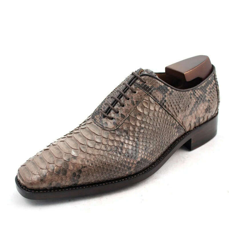 cie Handmade Goodyear Welted Python Leather Men Shoe Breathable Leather Bottom Outsole