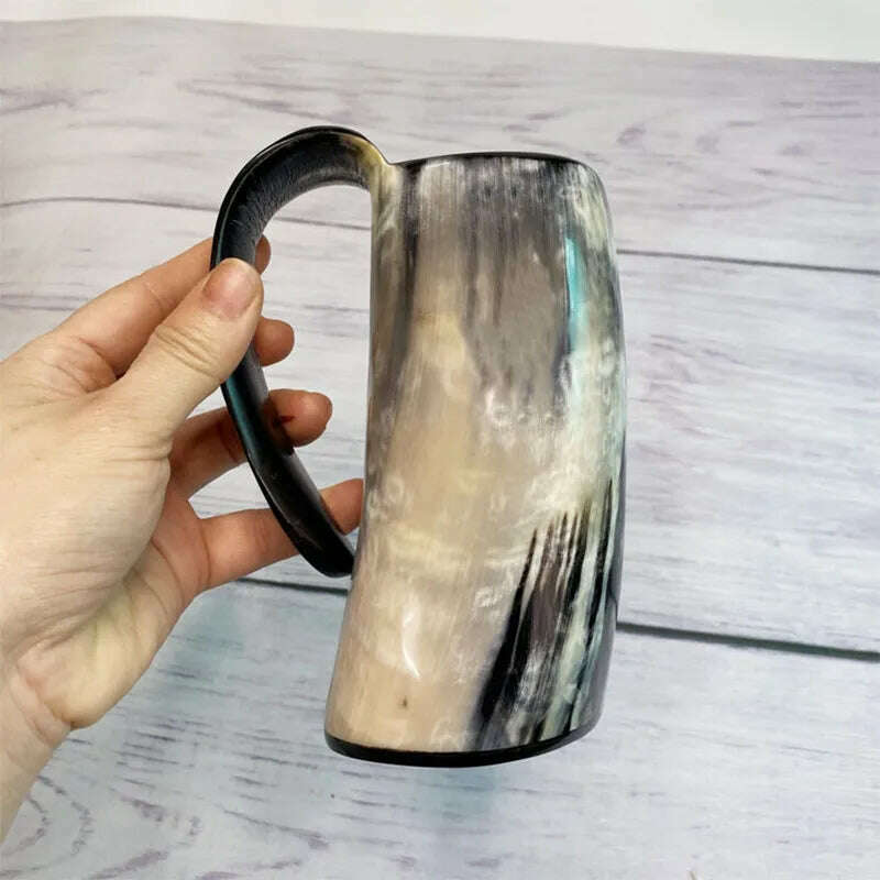 Cow Horn Beer Cup Cow Horn Water Cup Cow Horn Wine Cup Cow Horn Wine Bowl Crafts Decoration Dropshipping
